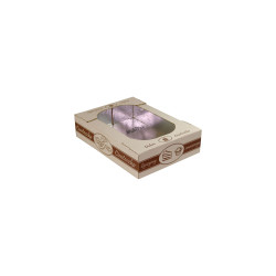 Pudełko cukiernicze z folią PE metalizowaną 225x158x50 mm 