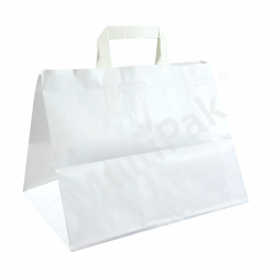 Papierowa torba cateringowa biała 320x200x270 mm 