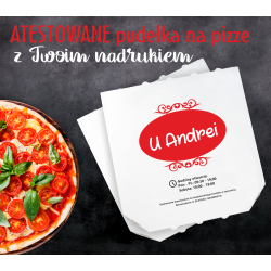 Pudełko na pizzę atestowane 32x32 cm z nadrukiem indywidualnym