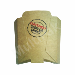 Brązowy kartonik na frytki "Niezła frytka" 