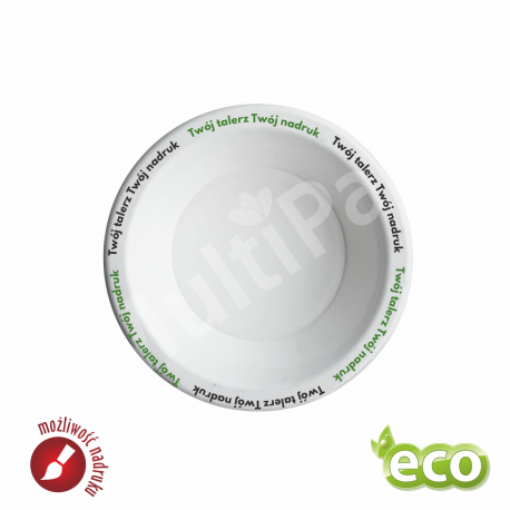 Ekologiczna miska biodegradowalna z nadrukiem indywidualnym 