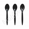 Łyżka plastikowa czarna - wielokrotnego użytku /A50