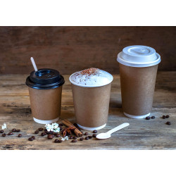 Kubek papierowy termiczny KRAFT 300 ml 