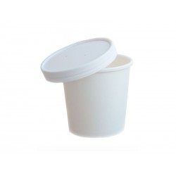 Miska papierowa na zupę / Pojemnik na makaron 770 ml BIAŁY /A500