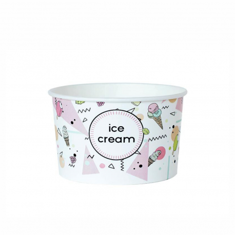 Miseczka papierowa na lody z nadrukiem "Ice Cream" 360 ml