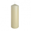 Kremowa świeca bezzapachowa - świeca walec bryłowa 20 cm /1szt.