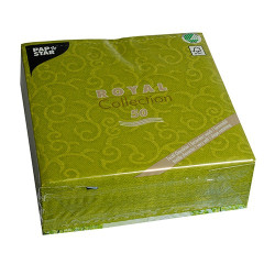 Serwetki składane 40x40 cm "ROYAL Collection" oliwkowe ornaments /A50