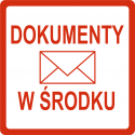 Etykieta logistyczna "DOKUMENTY W ŚRODKU" rolka /A1000