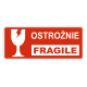 Etykieta logistyczna "OSTROŻNIE FRAGILE" rolka /A1000