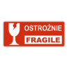 Etykieta logistyczna "OSTROŻNIE FRAGILE" rolka /A1000