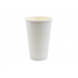 Biały kubek papierowy do kawy 400 ml