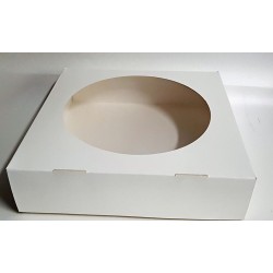 Pudełko kartonowe na tartę z okienkiem 27x27x6 cm /1szt.