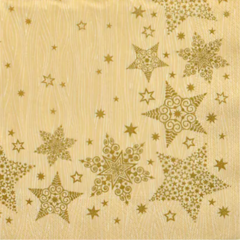 Serwetki dekoracyjne składane ŚWIĘTA kremowe /A20