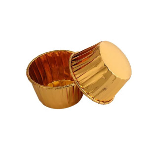 Papilotki aluminiowe metalizowane złote 50x39 mm /A100