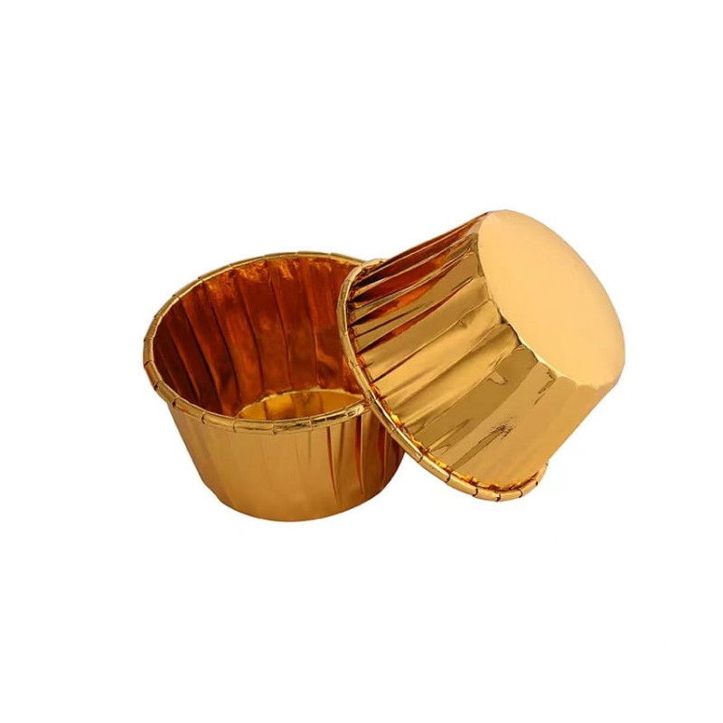 Papilotki aluminiowe metalizowane złote 50x39 mm /A100