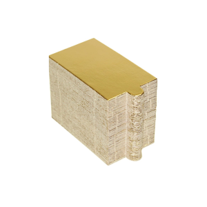 Podkład bankietowy prostokątny złoto - biały 9x5 cm /A200